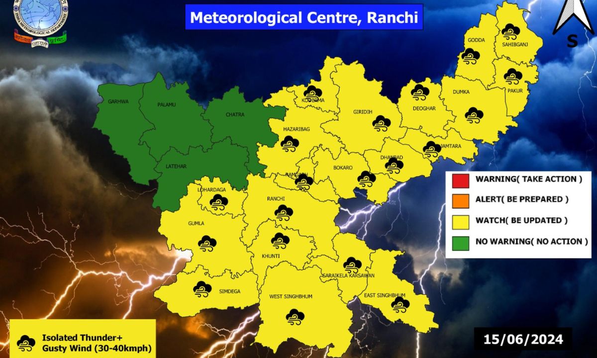 जमशेदपुर के छिटपुट स्थानों पर हुई हल्की बारिश
