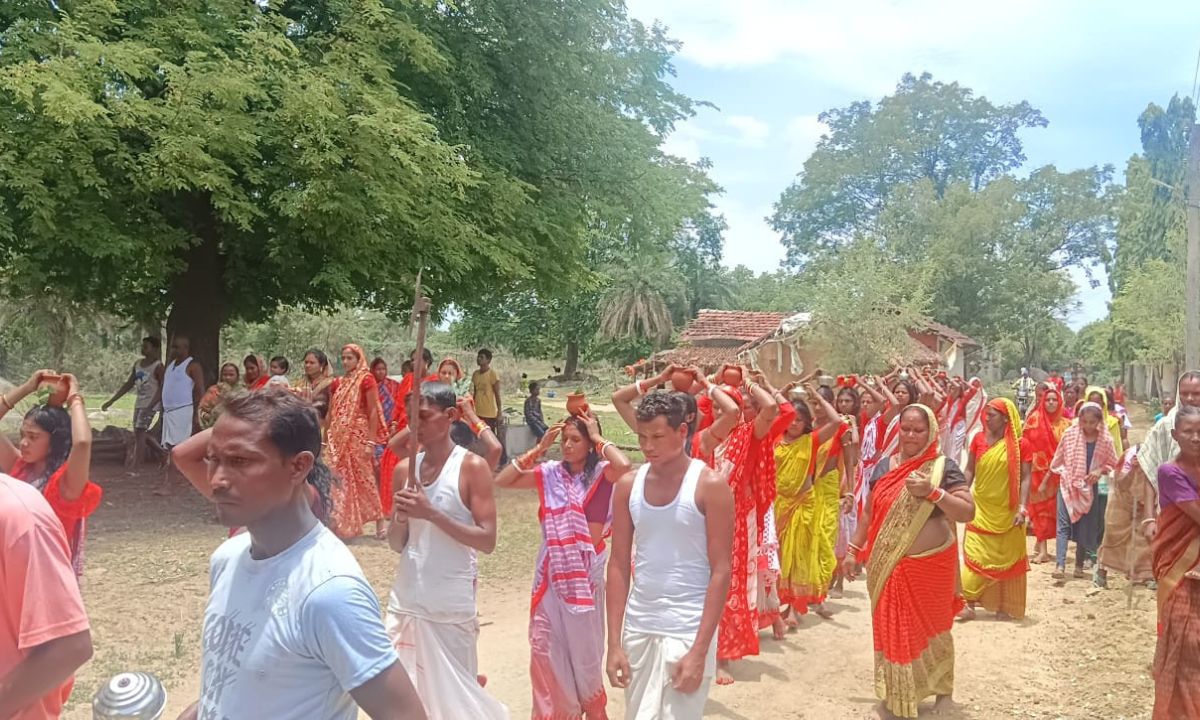 पवित्र जल लाकर धूमधाम से की गई मां विपद तारणी की पूजा