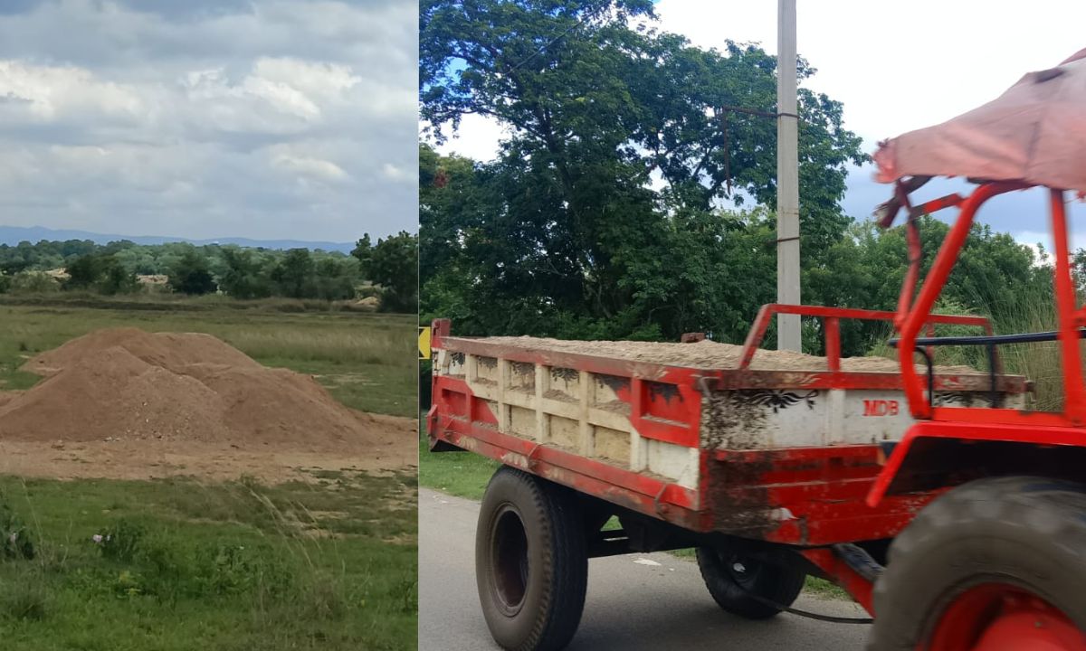 सरायकेला ज़िले में खुलेआम चल रही है अवैध बालू की चोरी