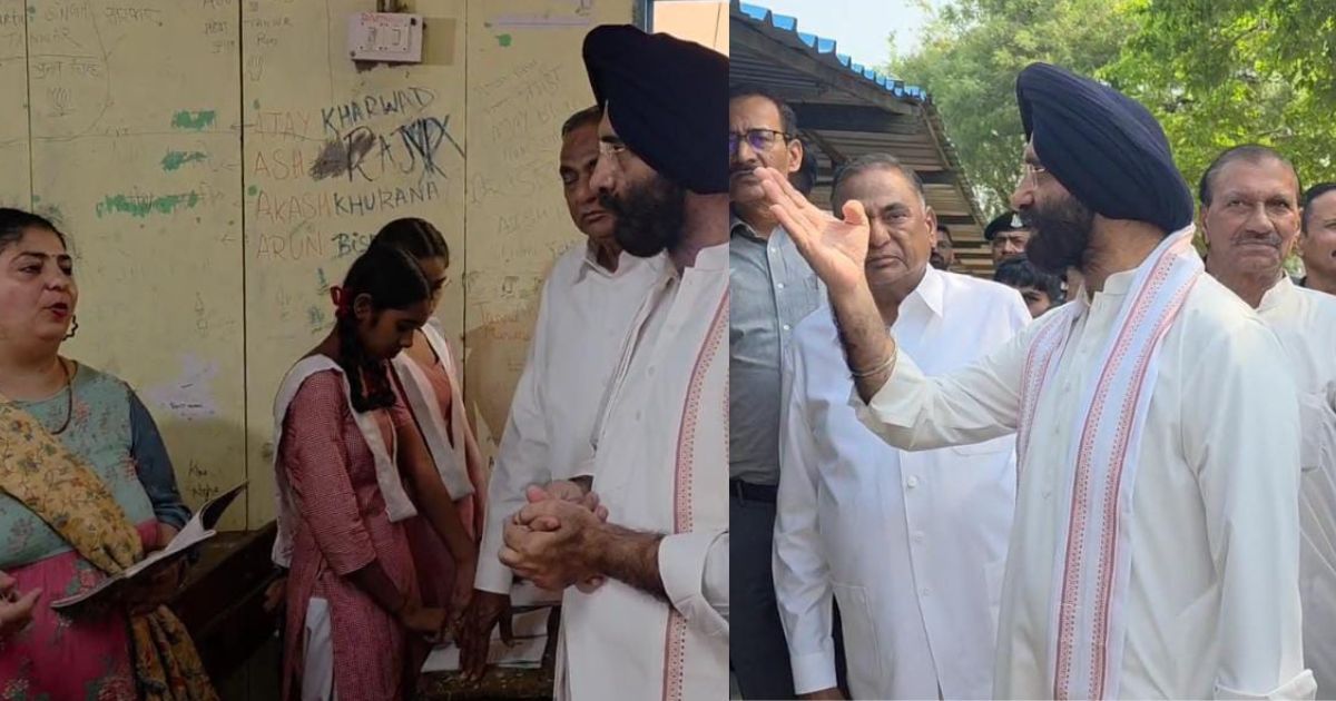 During the inspection of Senior Secondary School, Sanjay Colony, the