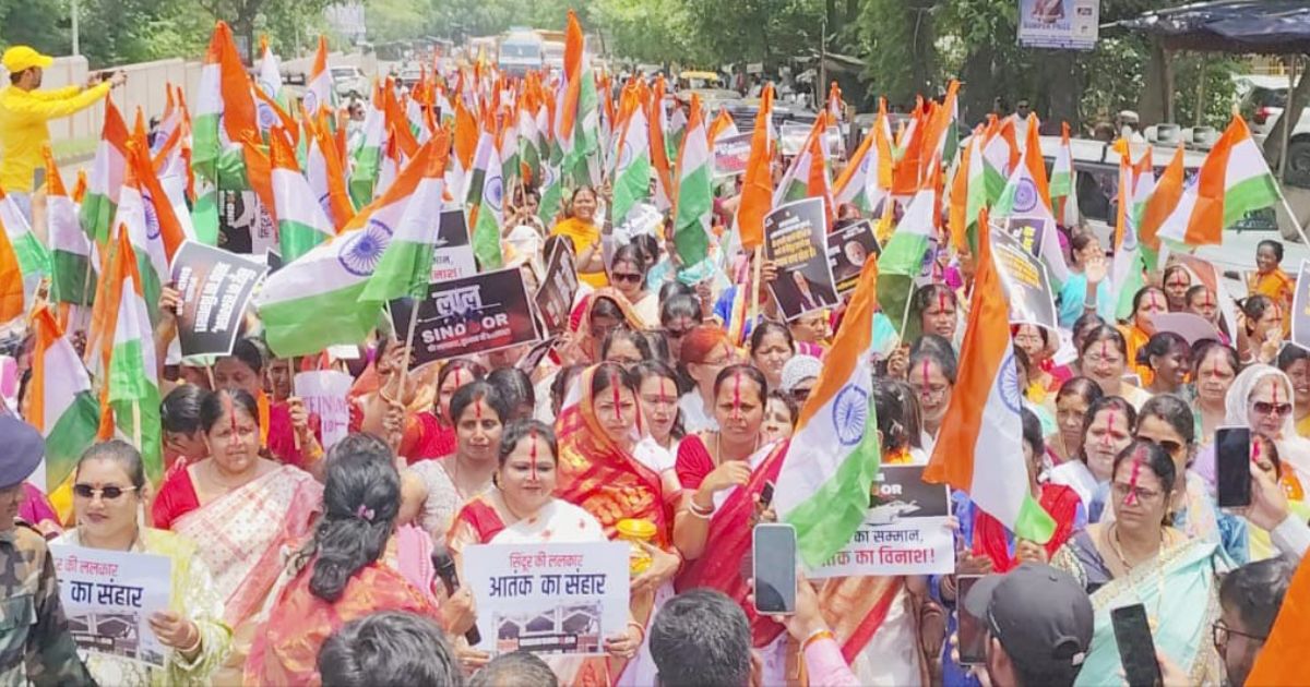 'Sindoor Yatra' took place in Jamshedpur, women set an example of patriotism