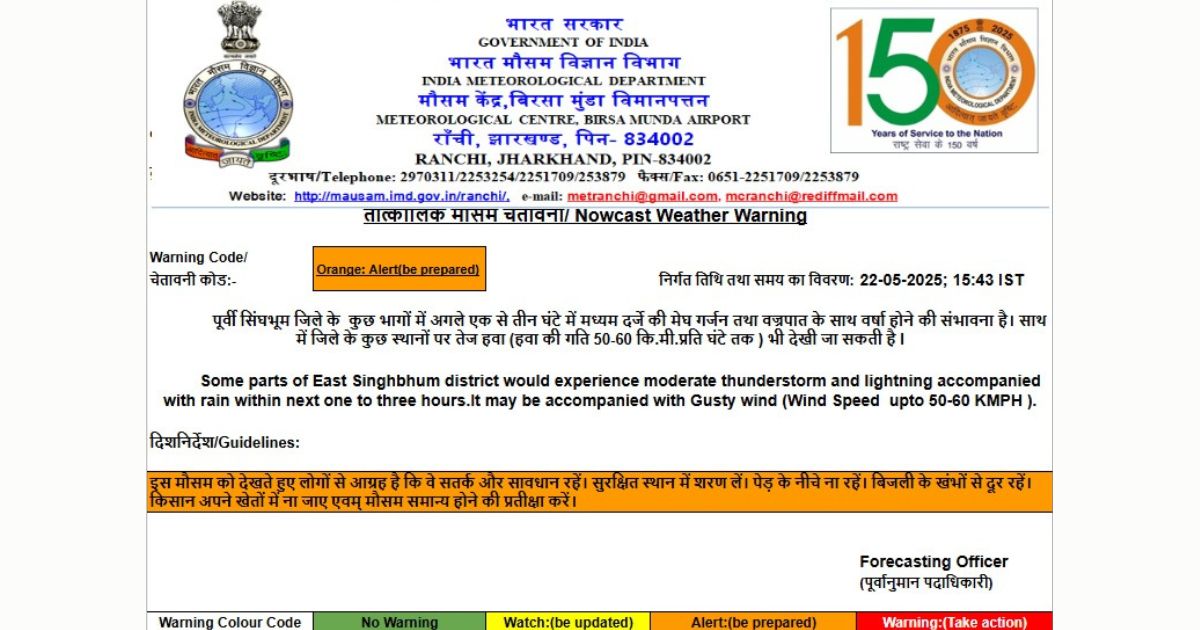 There is a warning of rain with thunderstorm in these districts of Jharkhand in the next 3 hours