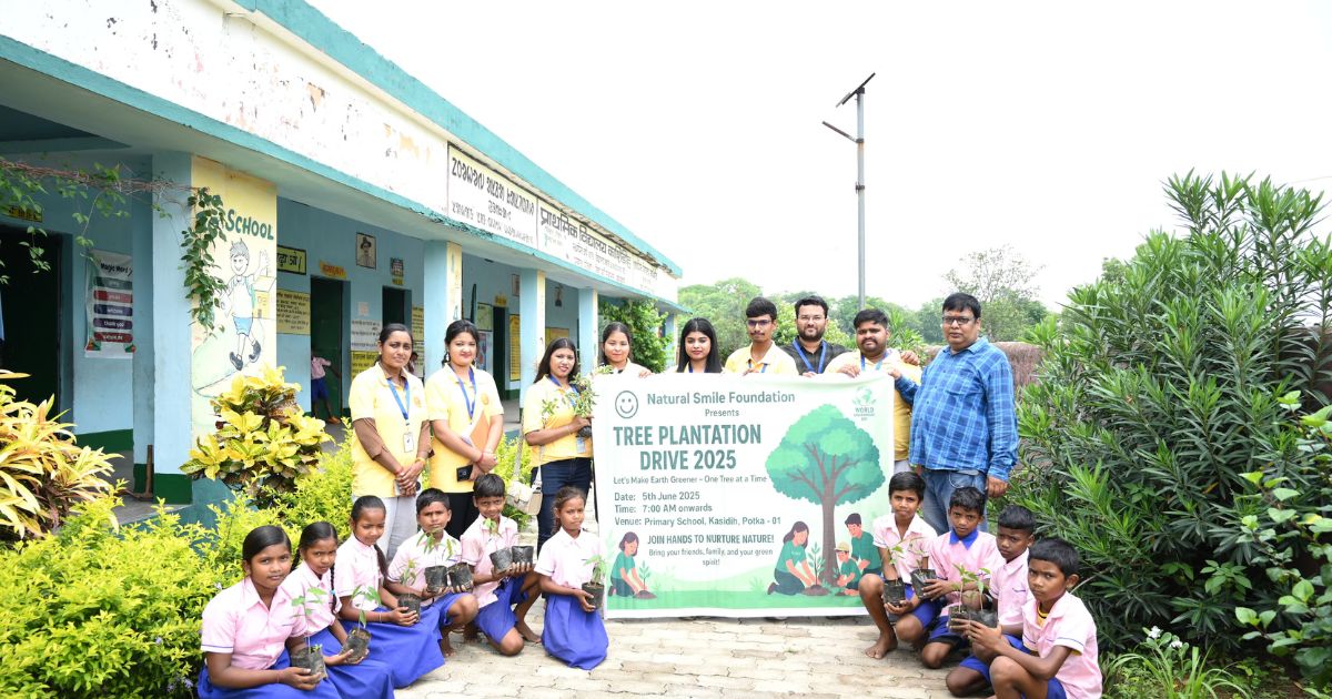 On World Environment Day, Natural Smile Foundation planted trees in Kashidih School of Potka