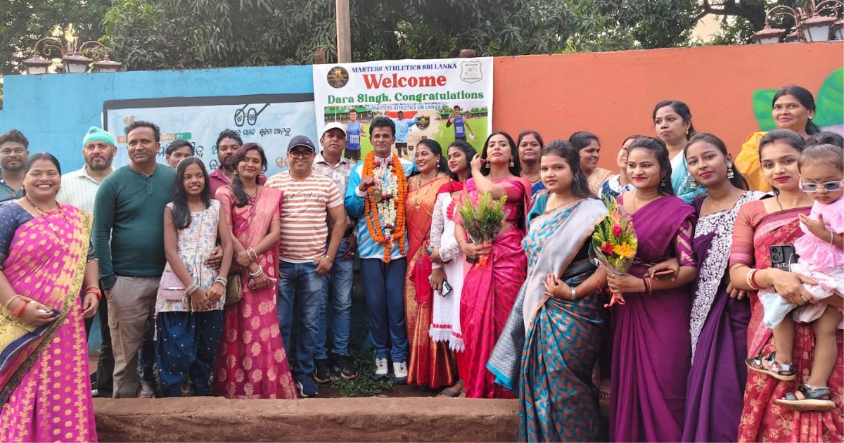 कोलंबो मास्टर्स एथलेटिक्स चैंपियनशिप में स्वर्ण पदक विजेता बोलानी निवासी दारा सिंह