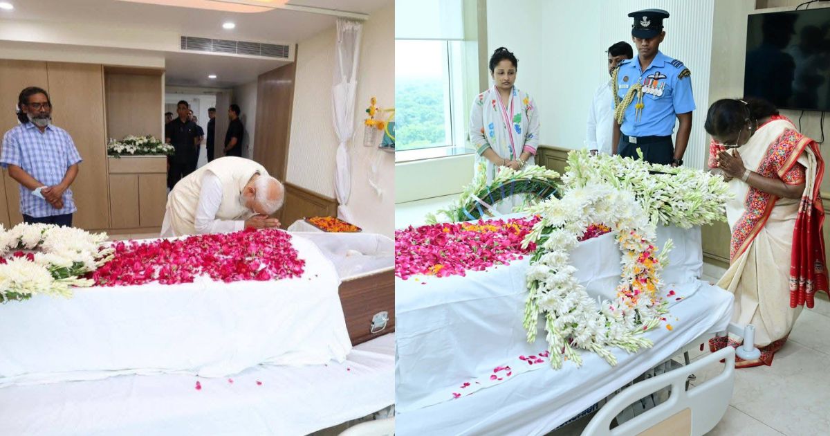 दिशोम गुरु शिबू सोरेन को राष्ट्रपति और प्रधानमंत्री ने दी श्रद्धांजलि