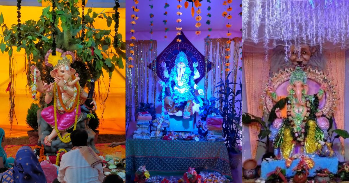 Ganesh festival was celebrated with great enthusiasm in Bolpur