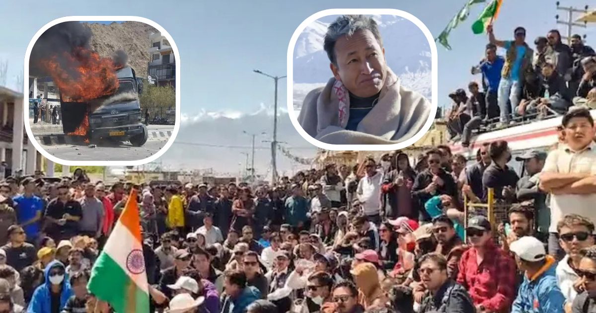 Ladakh violent protests 70 injured