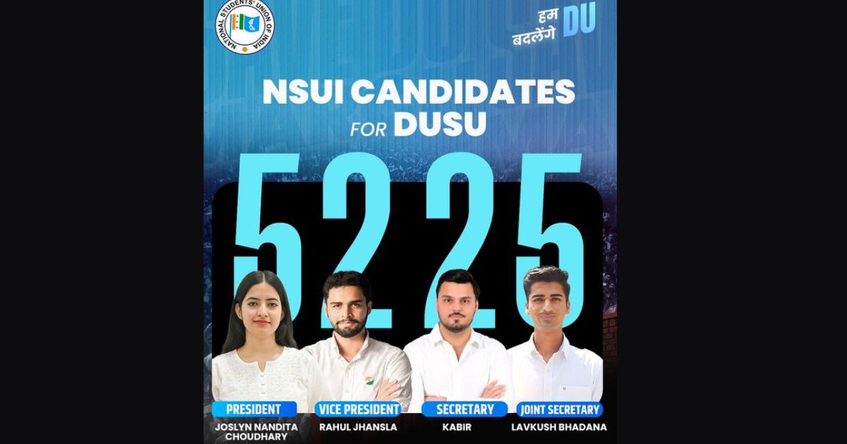DU चुनाव 2025: NSUI ने जोसलीन नंदिता चौधरी