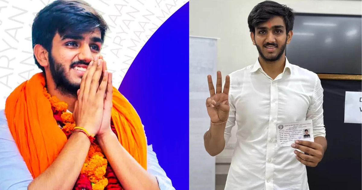 दिल्_ली यूनिवर्सिटी चुनाव आर्यन मान प्रेसिडेंट बने