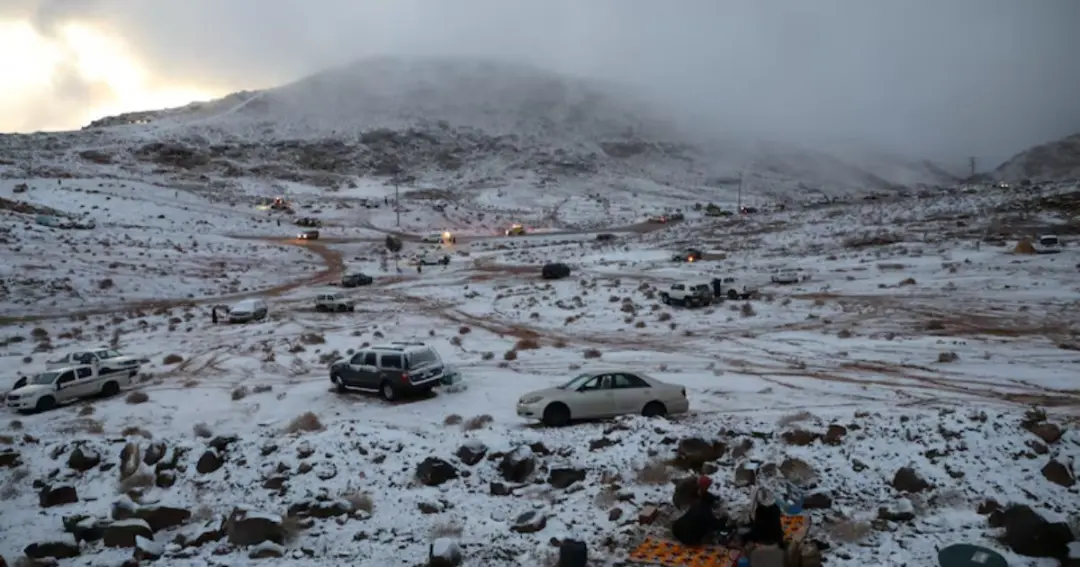 Extreme weather in Saudi Arabia Snowfall