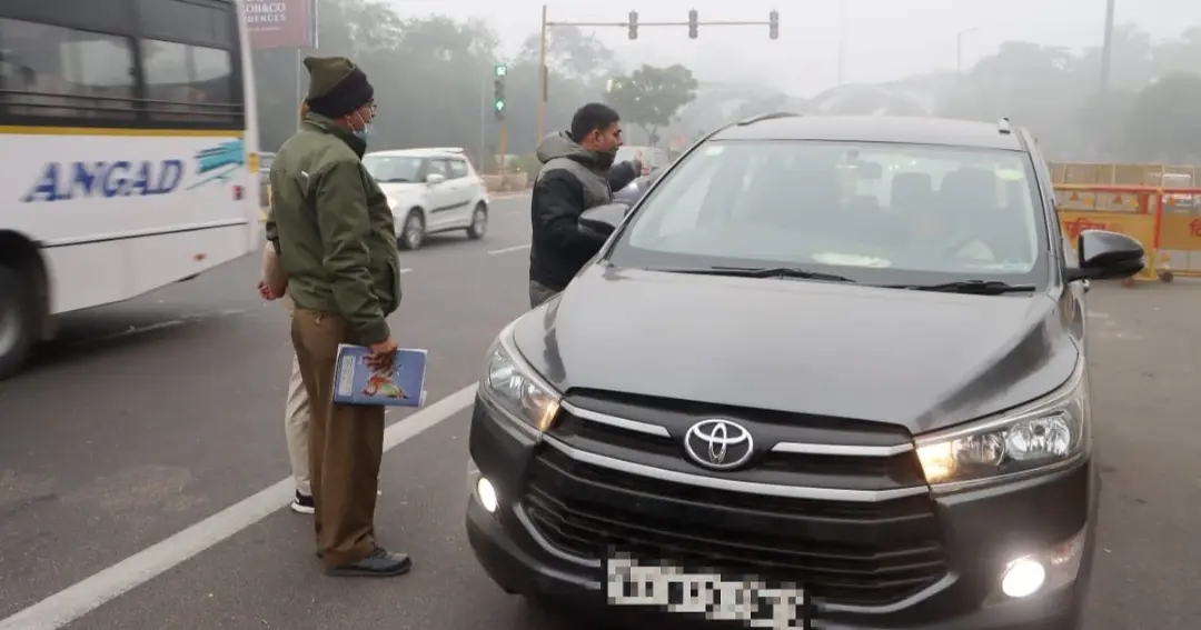 Strictness in Delhi checking of vehicles at various places