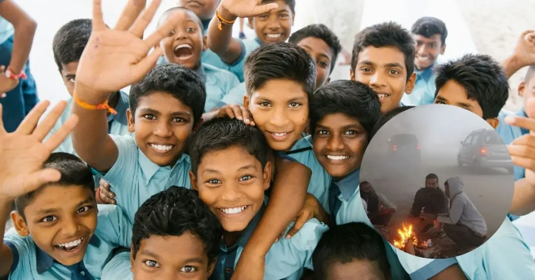 holiday has been declared in all school शीतलहर