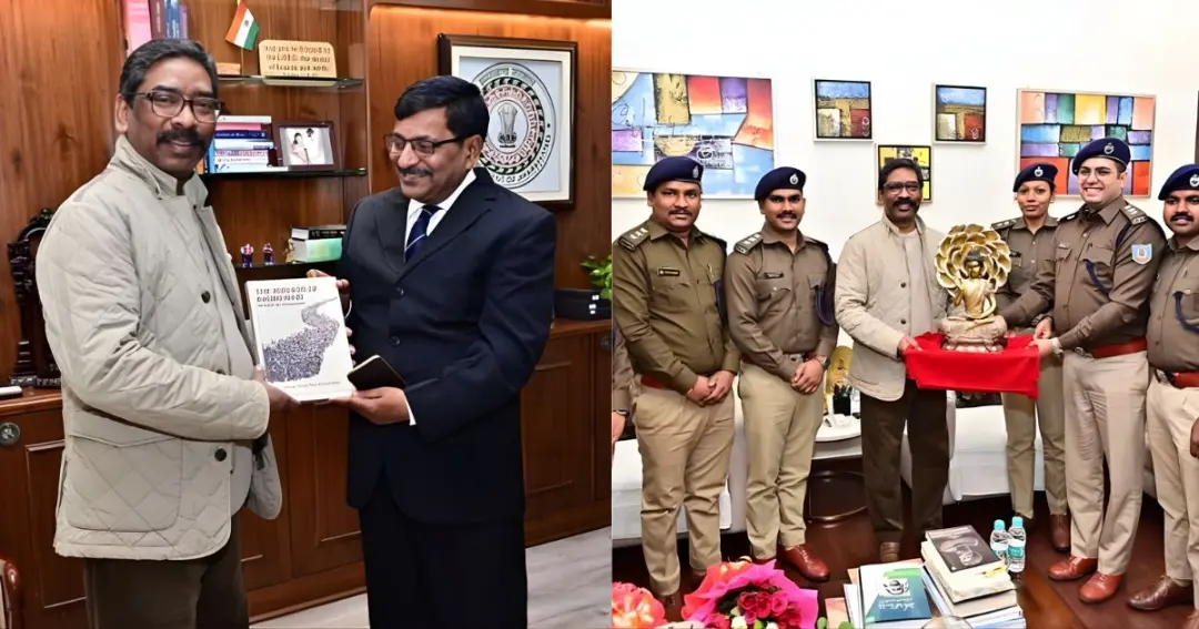 Jharkhand CM Hemant Soren meets officials