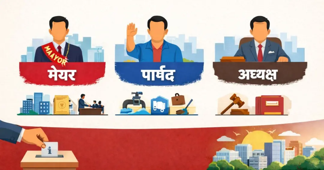 difference between a mayor councillor and chairman नगर