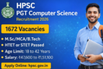 Haryana Public Service Commission PGT Computer Science Recruitment 2026 1672 पदों पर बंपर भर्ती