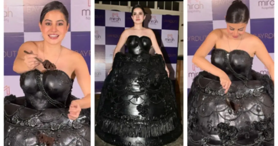 Urfi Javed ने चॉकलेट केक से बनाया अनोखा फैशन स्टेटमेंट, सोशल मीडिया पर वायरल लुक