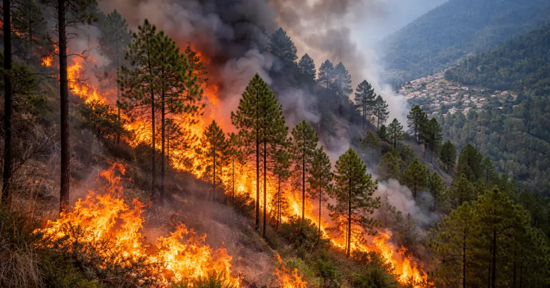 उत्तराखंड के चमोली में धधक रहे जंगल, नारायणबगड़ और जाख-कडाको क्षेत्र में बढ़ी चिंता
