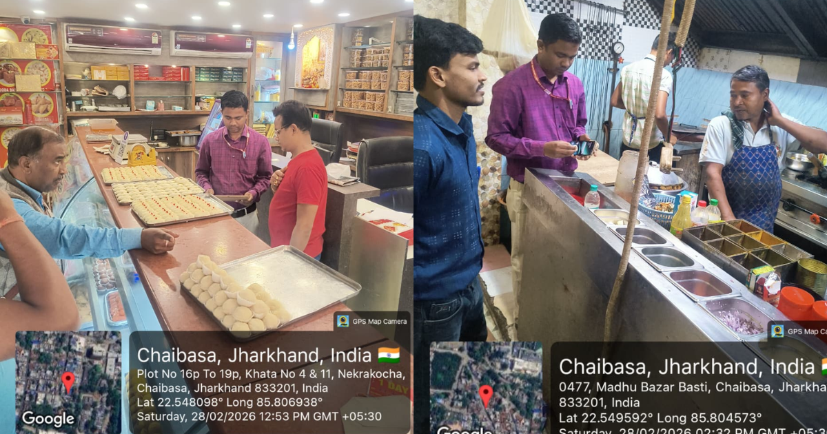 चाईबासा में त्योहार से पहले मिठाई दुकानों पर छापा, कई नमूने जांच को भेजे गए