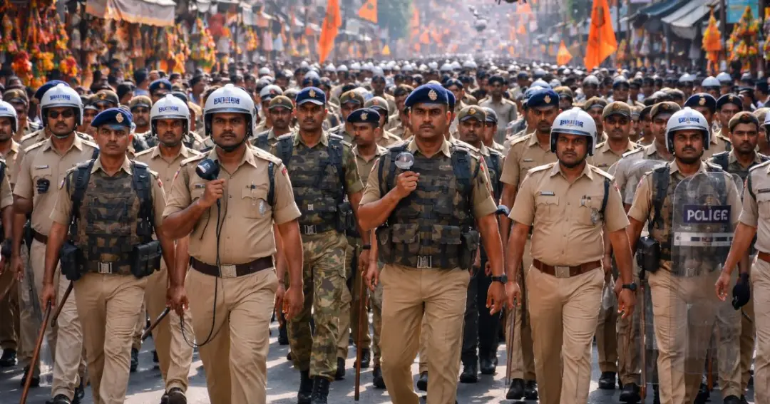 3,000 policemen deployed in ranchi रामनवमी