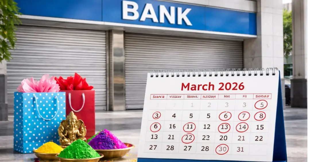 Banks will remain closed for 12 days in March