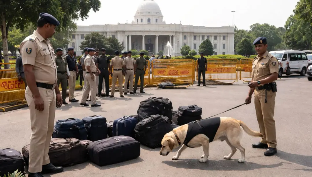 Bomb threat to Delhi Assembly दिल्ली