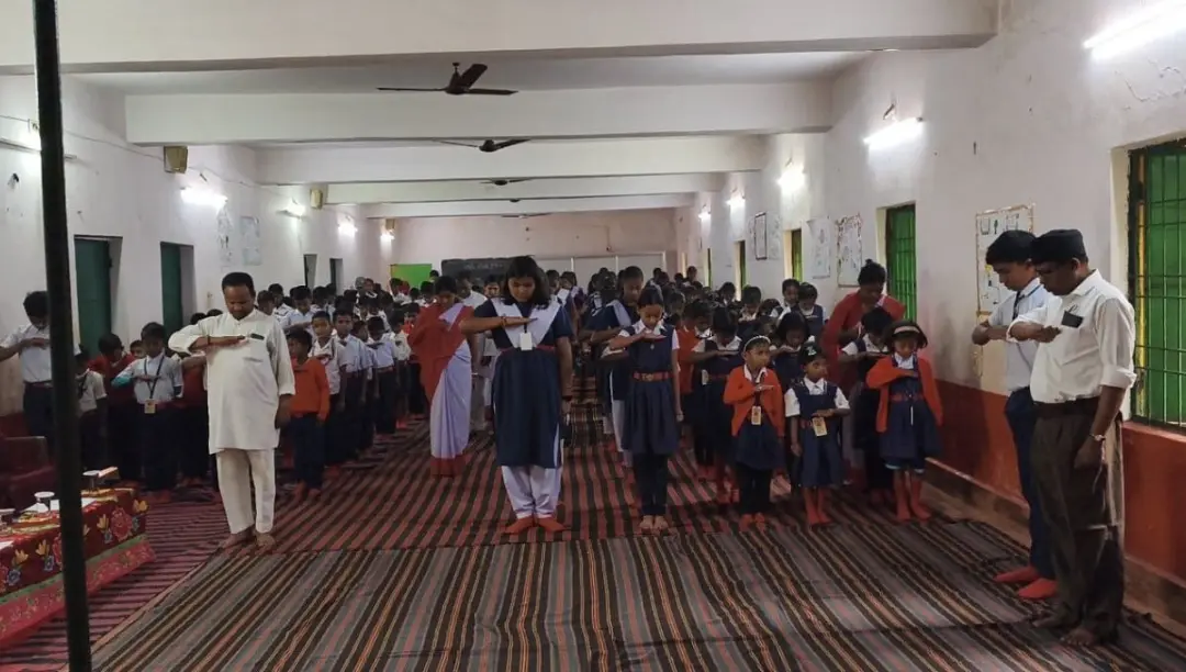 Hindu New Year at Saraswati Shishu Vidya Mandir School बोलानी