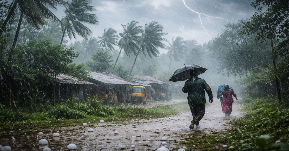 IMD का अलर्ट पूर्वोत्तर और पूर्वी भारत में भारी बारिश, ओलावृष्टि की चेतावनी