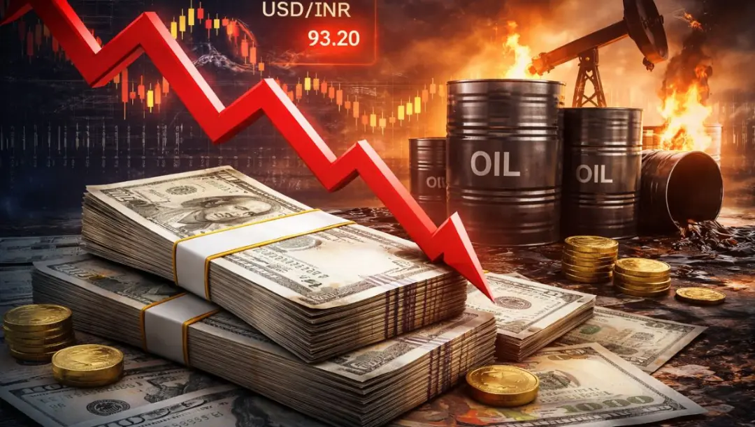 Rupee crosses 93 for the first time रुपया