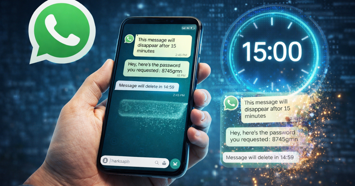 WhatsApp का नया फीचर 15 मिनट में अपने-आप गायब हो जाएंगे मैसेज, जानें कैसे करेगा काम