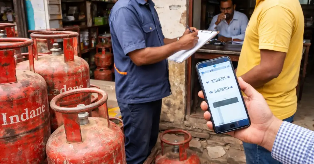 Gas bookings halved गैस