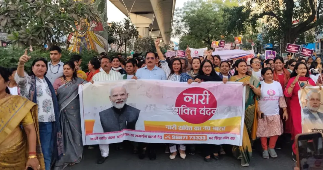 Women bike rally in Connaught Place