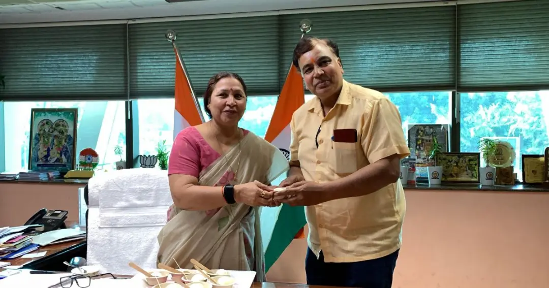 Satya Sharma celebrated the BJP-NDA victory with MCD workers