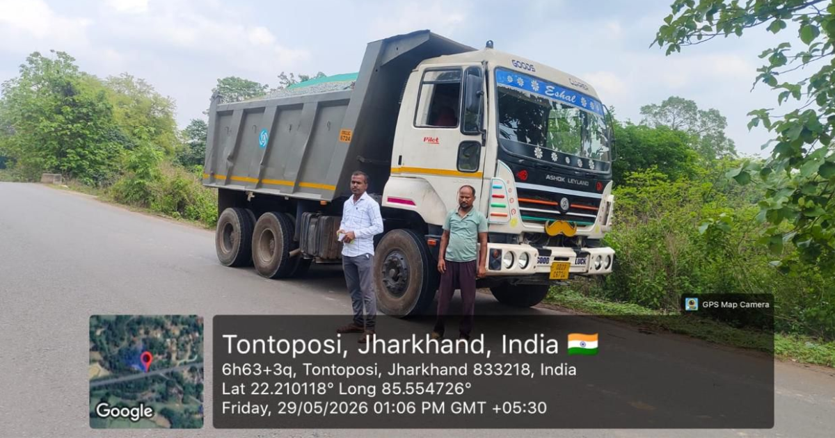 पश्चिमी सिंहभूम में अवैध पत्थर परिवहन पर कार्रवाई, 10 चक्का वाहन जब्त