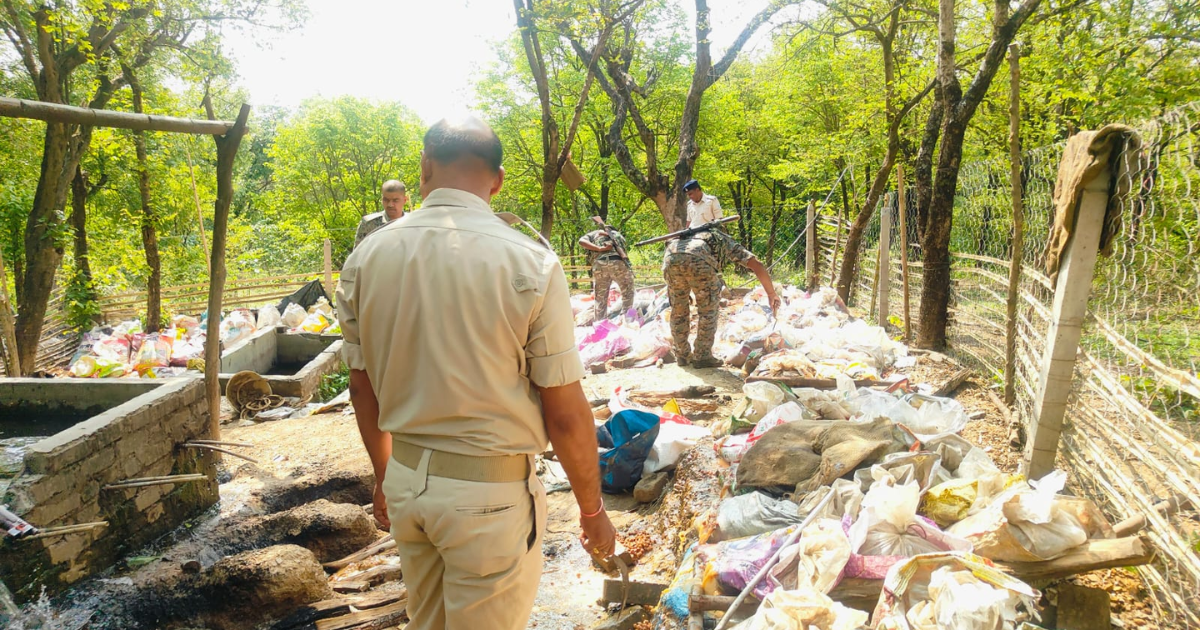 West Singhbhum Excise Raid: लतरशिखा गांव में अवैध शराब के खिलाफ बड़ी कार्रवाई, 8 भट्टियां ध्वस्त