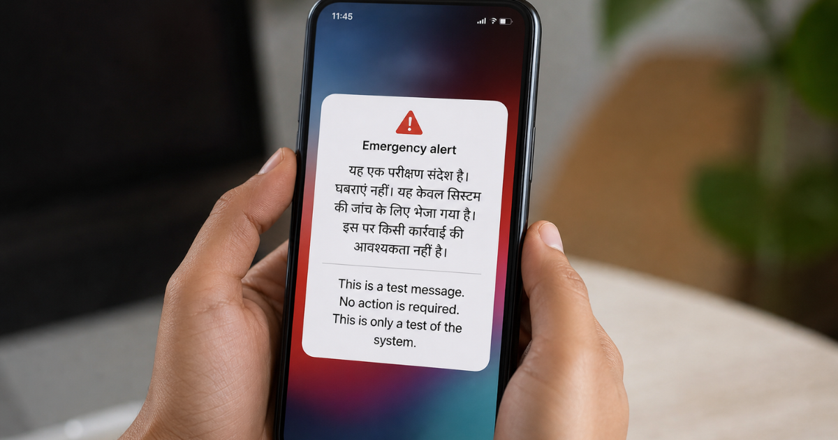 देशभर में करोड़ों मोबाइल पर एकसाथ अलर्ट मैसेज आया : सायरन की सुनाई दी आवाज