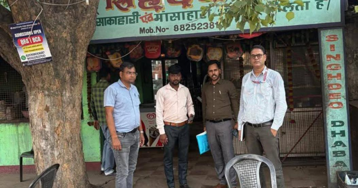 सरायकेला में खाद्य सुरक्षा विभाग की बड़ी कार्रवाई, सिंहदेव ढाबा पर 6000 रुपये का जुर्माना