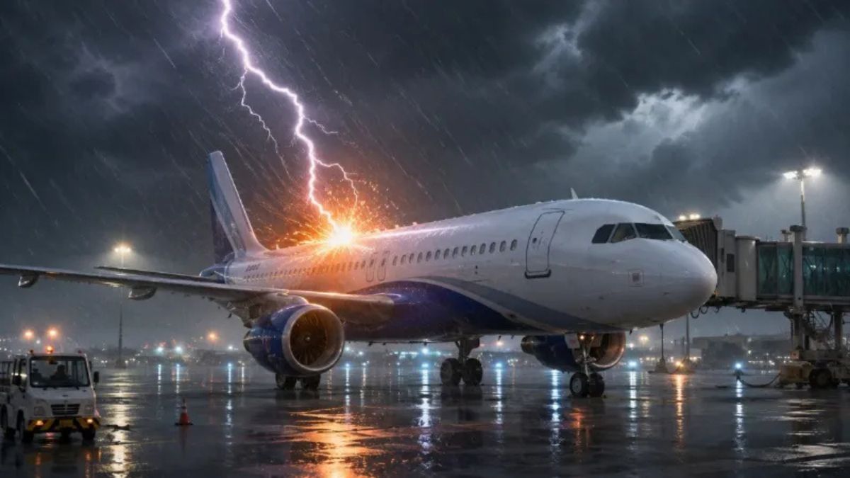 Kolkata Airport Incident, Indigo Flight Lightning Strike