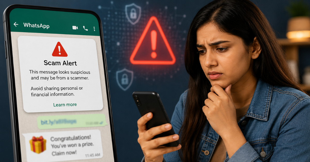 WhatsApp Scam Alert: संदिग्ध मैसेज पर अब मिलेगा चेतावनी अलर्ट, यूजर्स को ठगी से बचाएगा नया फीचर