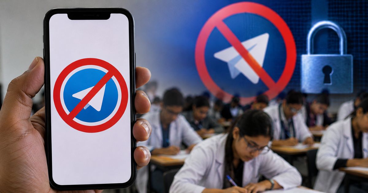NEET 2026 री-एग्जाम से पहले भारत में Telegram पर अस्थायी रोक, पेपर लीक रोकने के लिए सरकार का बड़ा कदम