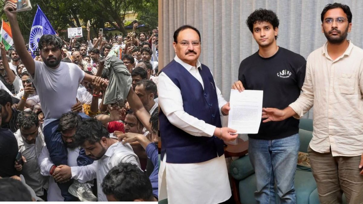 CJP Protest Abhijeet Deepke, Saurav Das, JP Nadda