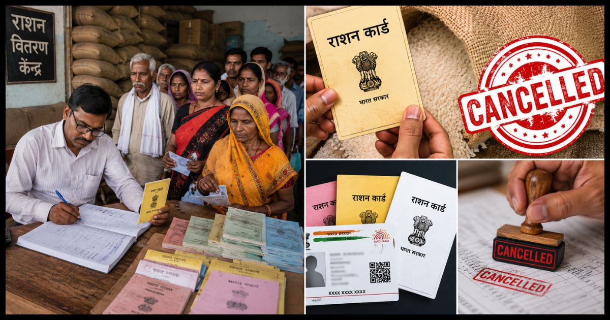 25 लाख की जीएसटी भरने वाले 793 लोगों के राशन कार्ड रद्द