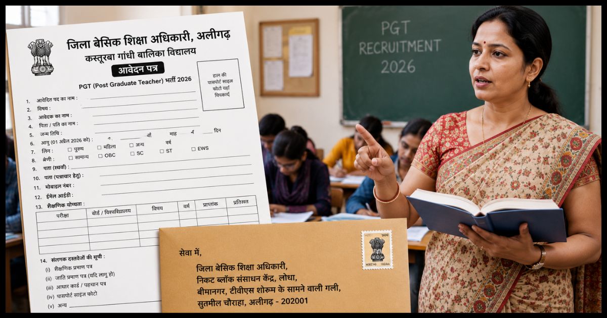 यूपी में पीजीटी के 45 पदों पर डाक से जल्द आवेदन पत्र भेजें