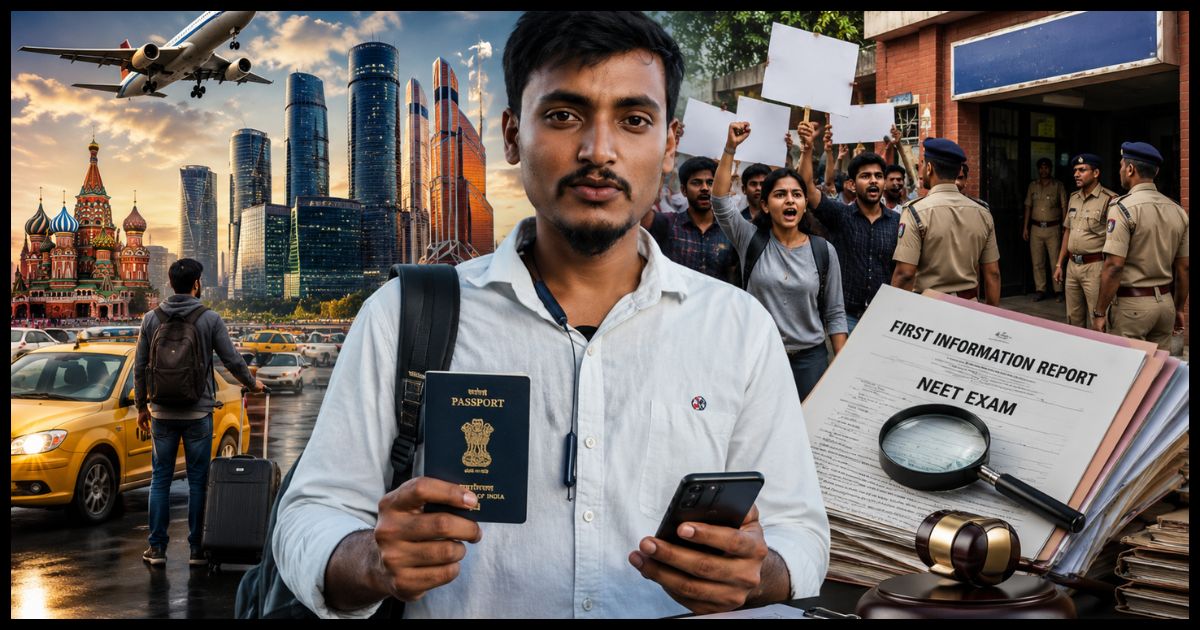 रूस में था युवक, बिहार में दर्ज हो गई FIR! NEET प्रदर्शन मामले ने उठाए जांच पर सवाल
