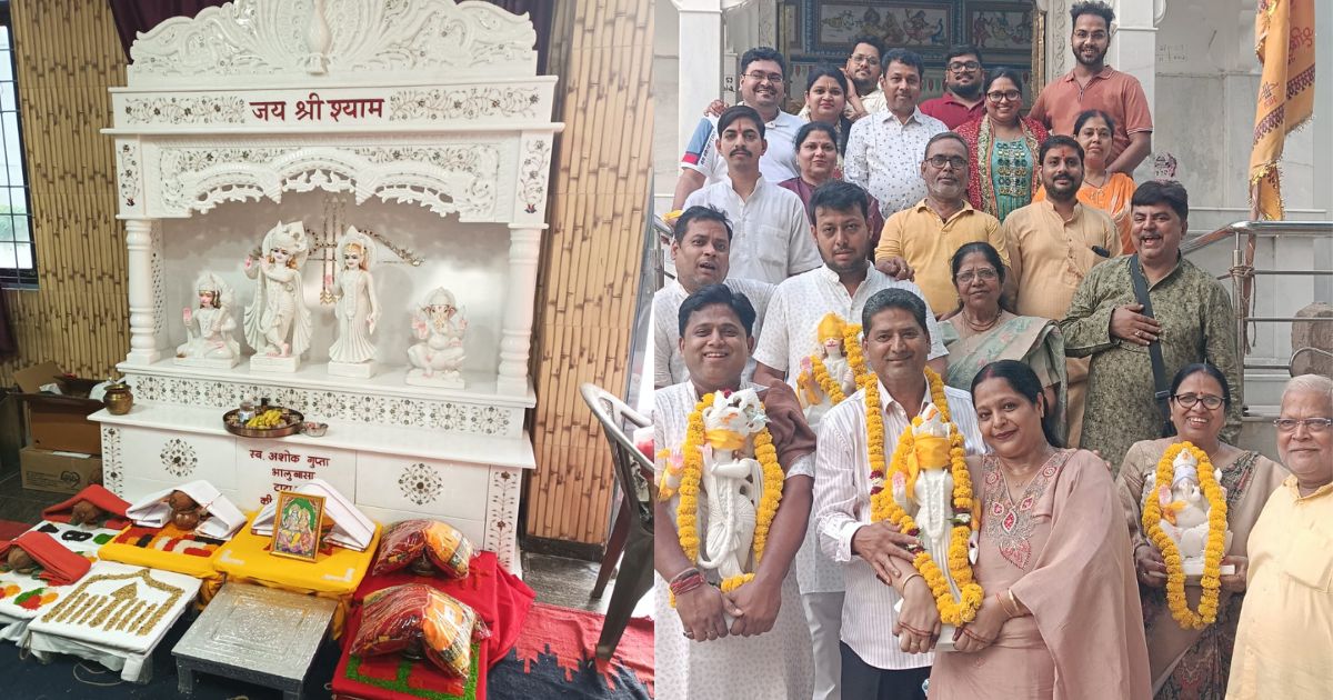 खाटू धाम की श्याम कोठी में बाबा श्याम की प्राण प्रतिष्ठा, टाटानगर श्याम भक्त मंडल ने कराया भव्य मंदिर निर्माण