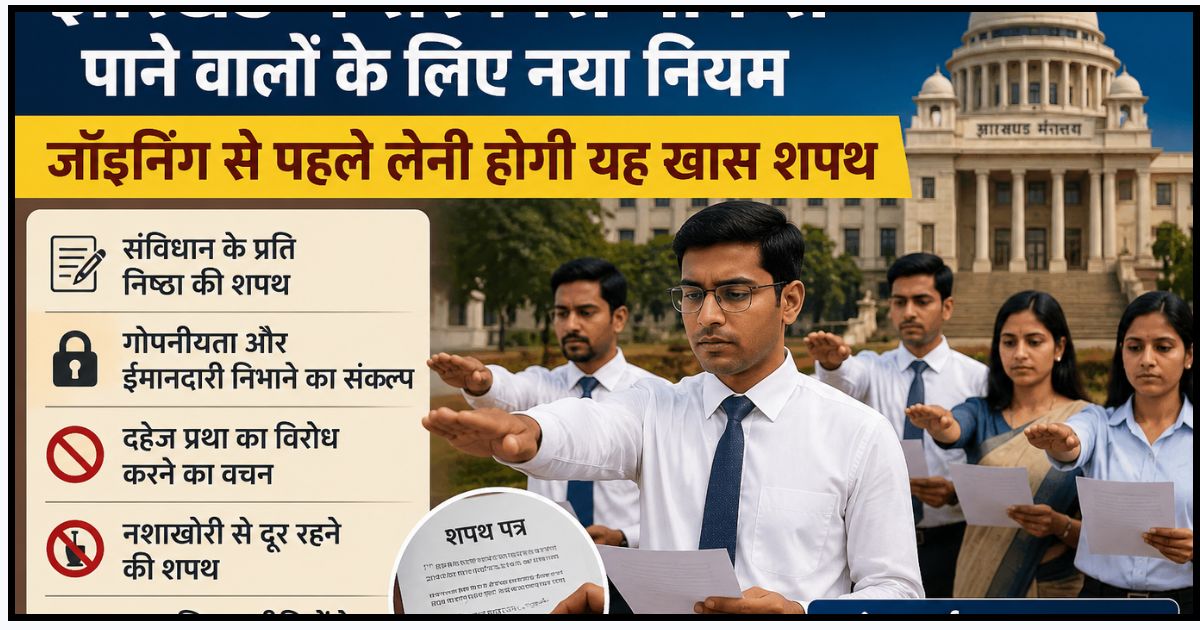 झारखंड में सरकारी नौकरी पाने वालों के लिए नया नियम, जॉइनिंग से पहले लेनी होगी यह खास शपथ