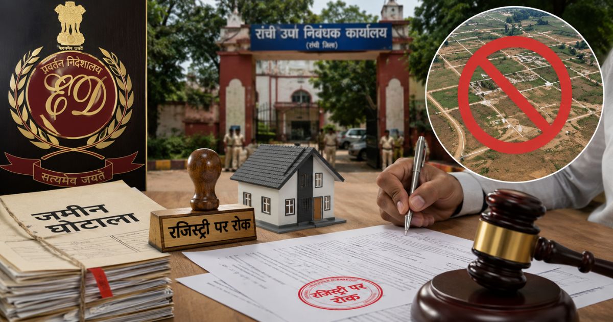 जमीन घोटाला : रांची के 8 मौजा में जमीन की रजिस्ट्री पर लगी रोक