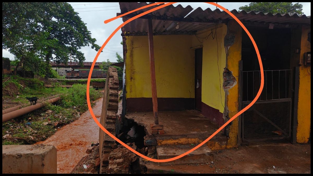 लगातार बारिश का कहर: बोलानी टाउनशिप में घर की दीवार ढही, परिवार बाल-बाल बचा