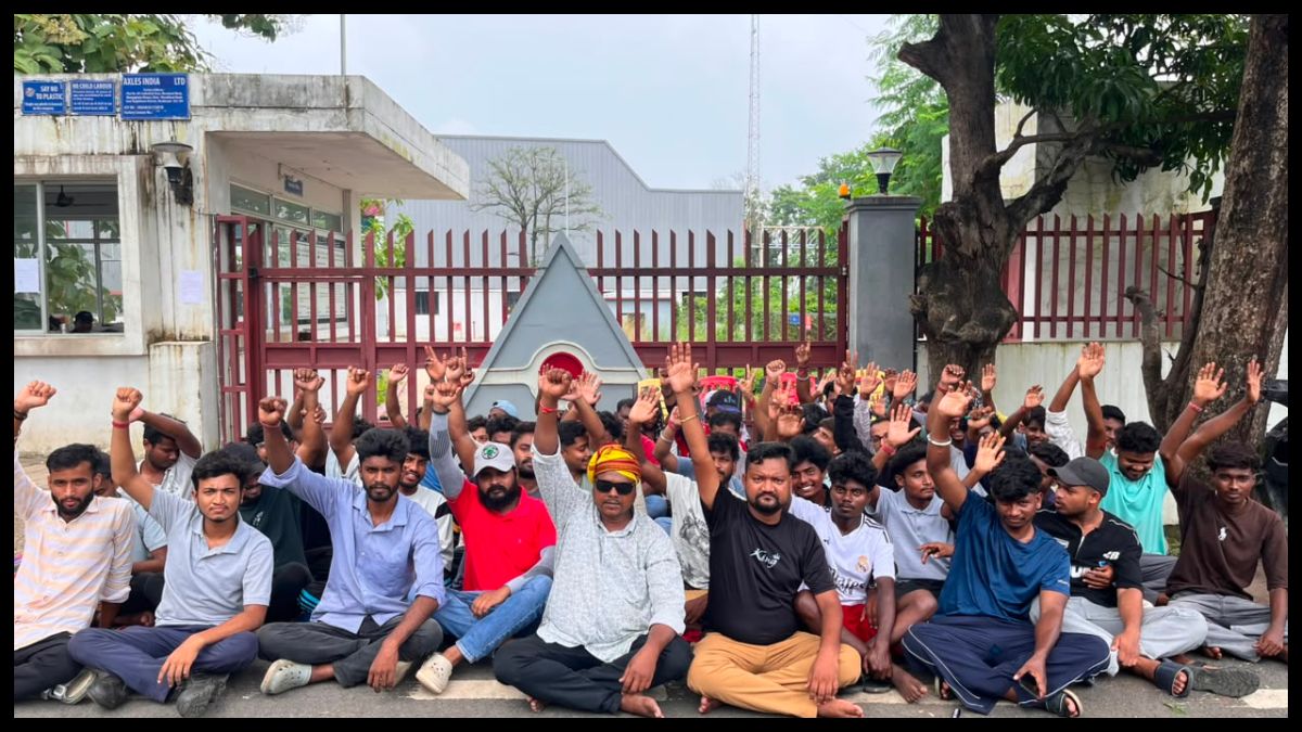 एक्सेल इंडिया में ठेका मजदूरों की हड़ताल चौथे दिन भी जारी, अधिकारियों की एंट्री पर रोक