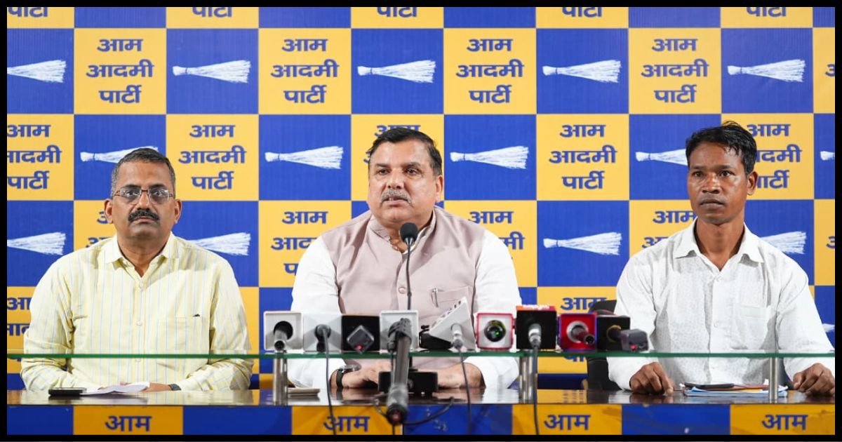 गरीबों और आदिवासियों से जमीन छीनकर अपने पूंजीपति मित्रों को देना ही भाजपा का एकमात्र लक्ष्य बन गया है : संजय सिंह