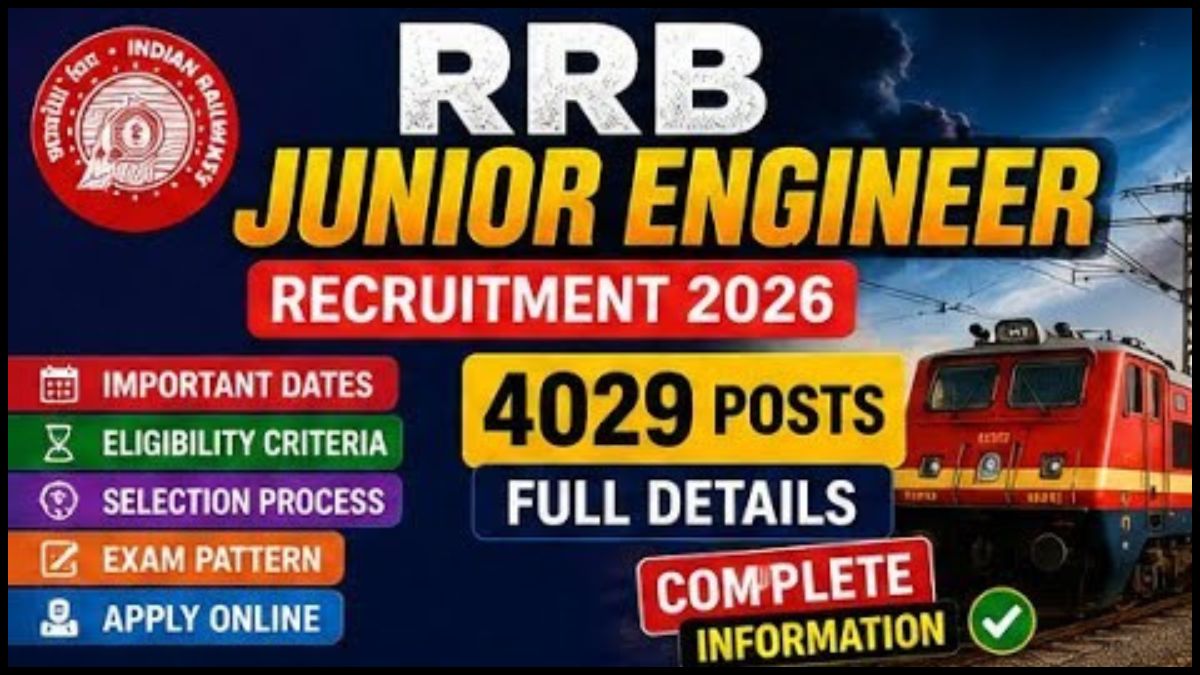 रेलवे में जेई समेत 4029 पद पर बंपर वेकेंसी